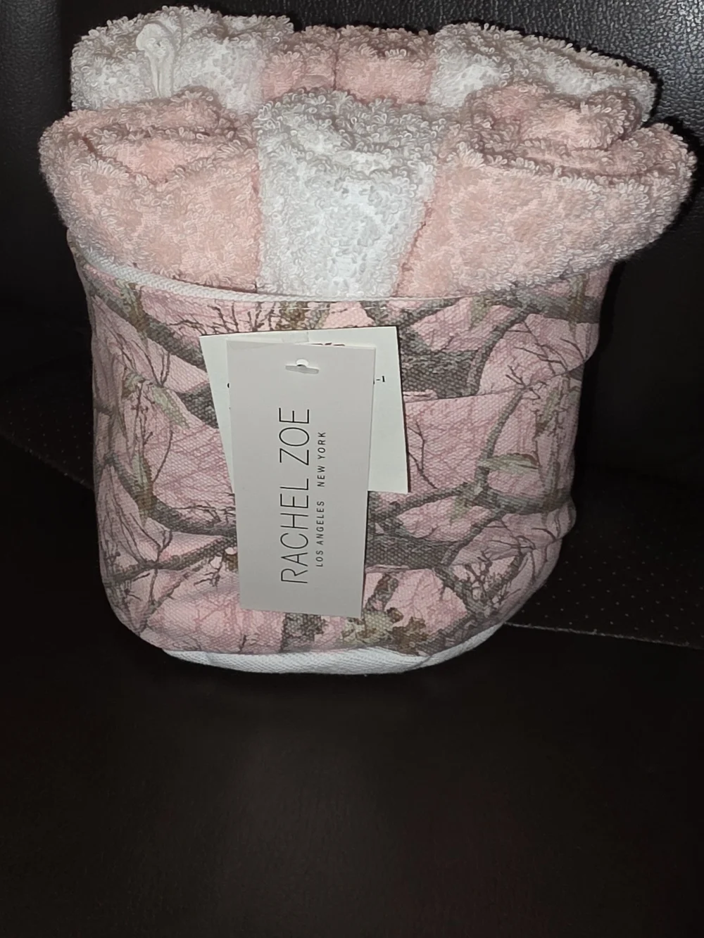 Rachel Zoe Pink Camouflage Bath Towel Set